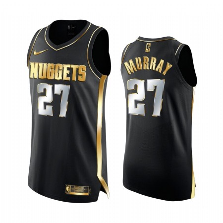 Herren NBA Denver Nuggets Trikot Jamal Murray 27 2020-21 Schwarz Golden Edition Swingman